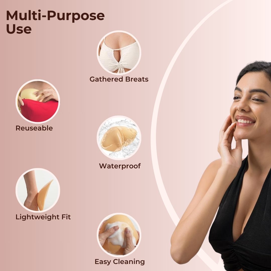 Reuseable Adhesive Strapless Bra - Pack of 2